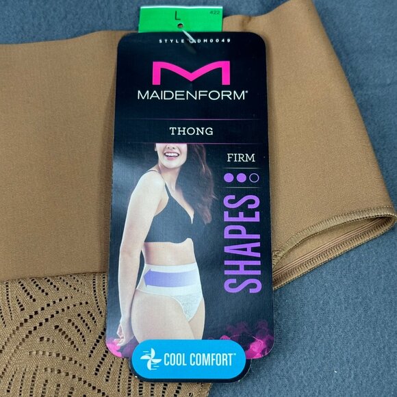 Maidenform Women's Size Large Shaper Thong Firm Control Beige New With Tags - Picture 3 of 11